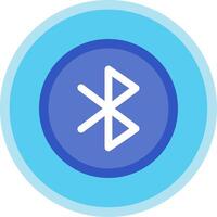 Bluetooth Flat Multi Circle Icon vector