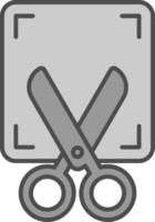 Screenshot Line Filled Greyscale Icon vector