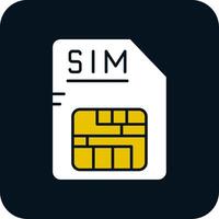 Sim Glyph Two Color Icon vector