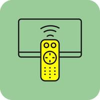 Remote Filled Yellow Icon vector