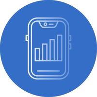 Signal Gradient Line Circle Icon vector