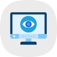 View Flat Curve Icon vector