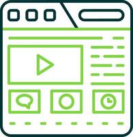 Website Line Circle Icon vector