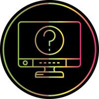 Question Line Gradient Due Color Icon vector