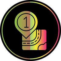 One Glyph Due Color Icon vector