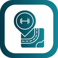 Gym Glyph Gradient Round Corner Icon vector