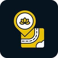 Meditation Glyph Two Color Icon vector