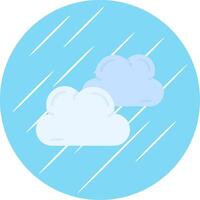 Cloud Flat Blue Circle Icon vector