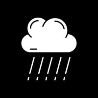 Rain Glyph Inverted Icon vector