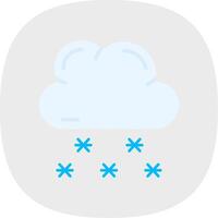 Snow Flat Curve Icon vector