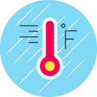 Fahrenheit Flat Blue Circle Icon vector