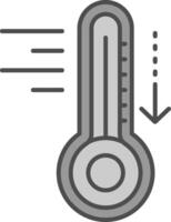 Cold Line Filled Greyscale Icon vector