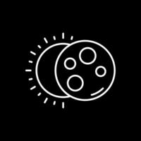 Eclipse Line Inverted Icon vector