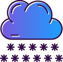 Nevado degradado lleno icono vector