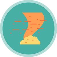 Tornado Flat Multi Circle Icon vector