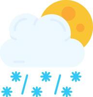 Snow Flat Light Icon vector