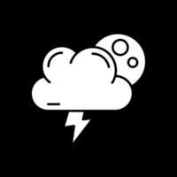 Forecast Glyph Inverted Icon vector