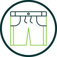 Shorts Line Circle Icon vector