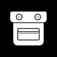 Pocket Glyph Inverted Icon vector