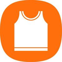 Top Glyph Curve Icon vector