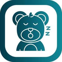 Sleep Glyph Gradient Round Corner Icon vector