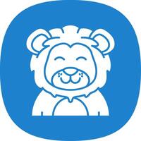 Happy Glyph Curve Icon vector