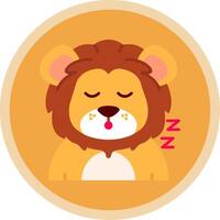 Sleep Flat Multi Circle Icon vector