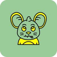 Zipped Filled Yellow Icon vector