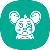 Detective Glyph Curve Icon vector