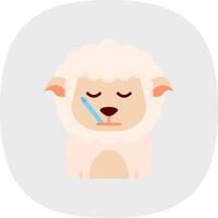 Sick Flat Curve Icon vector