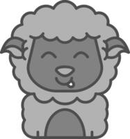 Tongue Line Filled Greyscale Icon vector
