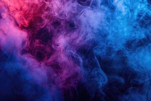 AI generated Vibrant abstract smoke and fog background. photo