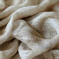 AI generated Close Up View of White Fabric photo