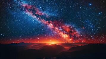 AI generated Starry Night Sky With Milky Way photo