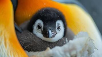 AI generated Two Penguins Standing Together photo