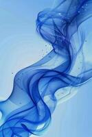 AI generated Swirling Blue Smoke photo