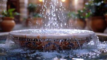 AI generated Water Spewing Fountain photo