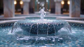 AI generated Water Spewing Fountain photo