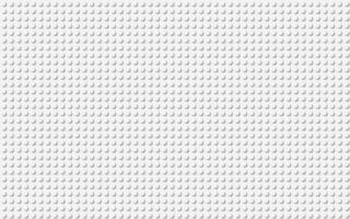 White plastic construction plate. Closeup plastic toy block. Abstract vector background. Seamless modern design
