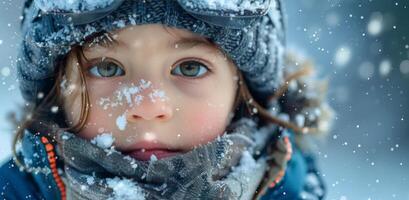 AI generated Young Boy Wearing Yellow Jacket and Goggles photo