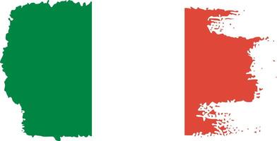 Flag of Italy, brush stroke background vector