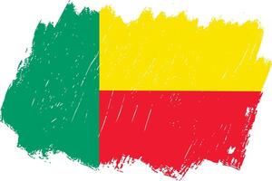 Benin flag, official colors and proportion correctly. National Benin flag. Vector illustration.