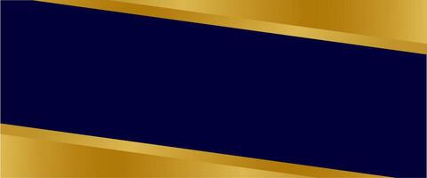 Abstract elegant dark blue background with golden shape vector