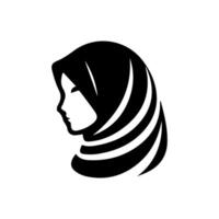 plantilla de logotipo de vector de belleza hijab de mujer