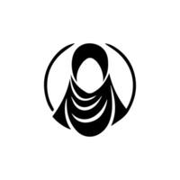 plantilla de logotipo de vector de belleza hijab de mujer