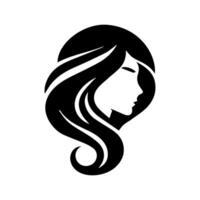 mujer cabeza silueta, cara perfil, viñeta. mano dibujado vector ilustración, aislado en blanco antecedentes. diseño para invitación, saludo tarjeta, Clásico estilo.