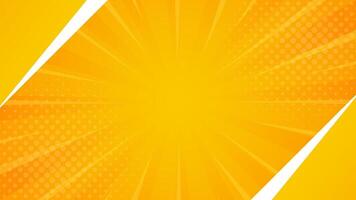 Bright orange-yellow gradient abstract background. Orange comic sunburst effect background with halftone. Suitable for templates, sales banners, events, ads, web, and pages vector