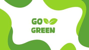 Go Green design template. Vector Organic Background. Earth day event