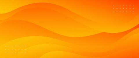 Abstract colorful orange curve background, orange gradient dynamic banners with wave shapes. Suitable for sales templates, events, ads, web, and headers vector