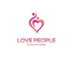 Lovely couple logo design vector concept.